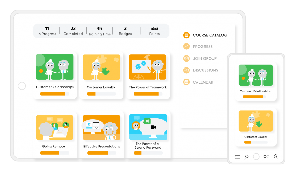 Train your people with TalentLMS on any devide and wherever they are