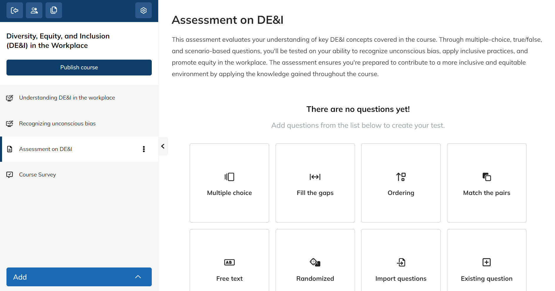 TalentLMS DEI assessment